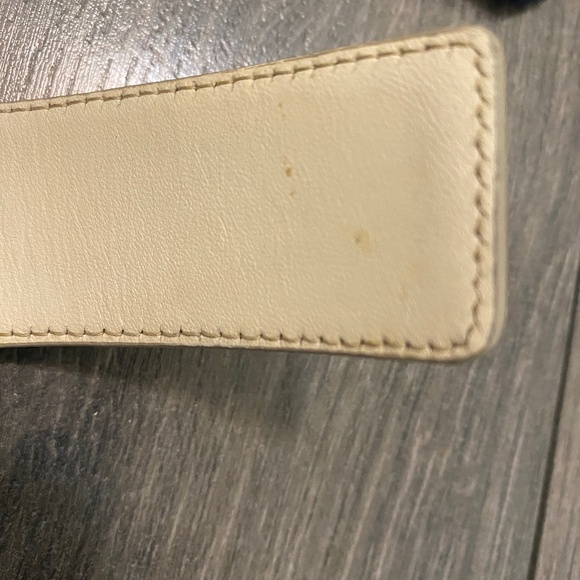 Prada Men's Off-White Saffiano Leather Belt Size 40/100 - Picture 11 of 11